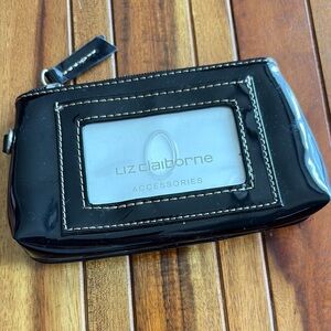 Liz Claiborne Black Patent Leather ID Pouch